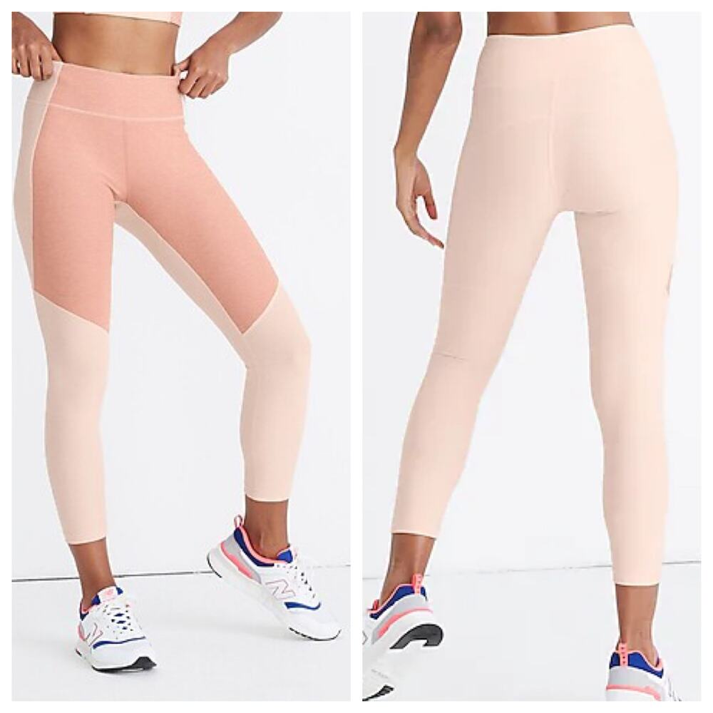 Madewell Outdoor Voices 3/4 Warmup Leggings Size XL Rose Quartz/Terracotta NWT